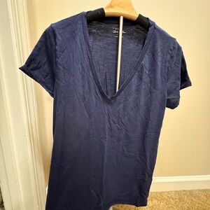 J. Crew Navy V-Neck T-Shirt